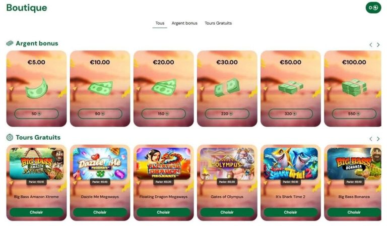 Savanna Wins Casino boutique